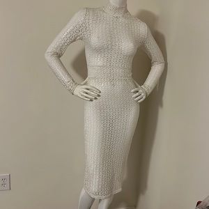 See Thru White body con dress S